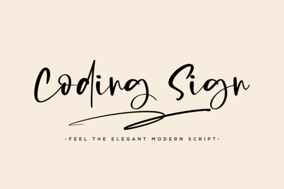 Coding Sign: A Handwritten Typeface for Elegant Branding
