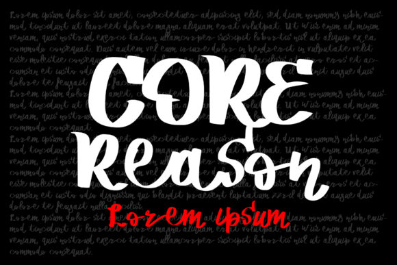 Core Reason: The Handwritten Typeface for Elevating Your Craft Brand