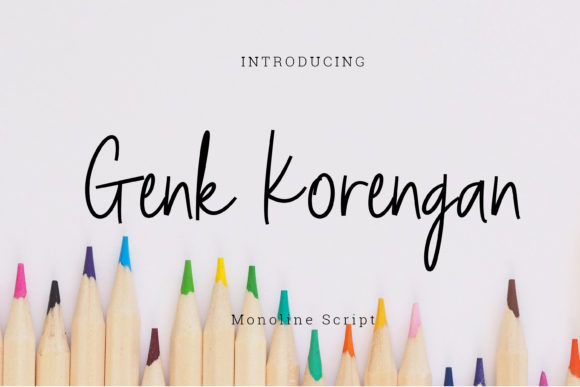 Genk Korengan: The Handwritten Typeface for Modern Web Design