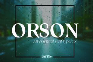 Orson: A Cool Serif Font for Modern Brand Identity